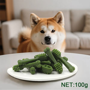 Golosinas Premium para mascotas, cepillo de dientes para perros, golosinas dentales para huesos, sabor a té verde, recompensas para perros, etiqueta de fábrica personalizada - Product Image 4