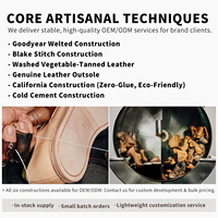 Fabricant de chaussures en cuir Goodyear Welted OEM ODM, Chaussures Derby en cuir véritable, cuir grainé, cuir de cheval, bout rond