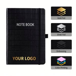 Custom Luxurious Thread Binding 100-Page College Ruled Notebook A5 Soft PU Leather Hardcover <b>Journal</b> Notebooks for Students - Product Image 3