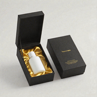 Boîte-cadeau en carton à tiroir rigide haut de gamme impression de logo personnalisé feuille d'or stratification mate gaufrage éponge boîte de parfum
