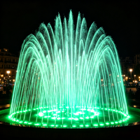 Fontaine musicale laser personnalisée de luxe, petite, programmable, synchronisation musicale, lumière LED RGB, attraction touristique, lac, piscine