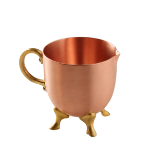 Premium Barware Solid Copper <b>Mug</b> Unique <b>Footed</b> Design Copper Beer <b>Mug</b> With Brass Handle High-Quality Hand-Polished Copper - Product Image 1