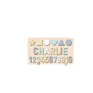Casse-tête personnalisable avec nom Casse-tête personnalisé en <span class=keywords><strong>bois</strong></span> pour tout-petits de 1 à 3 ans Jouet éducatif pour premier anniversaire Garçons Filles Cadeau pour bébé - Product Image 1