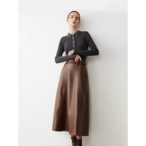 Polo de <span class=keywords><strong>lana</strong></span> <span class=keywords><strong>merino</strong></span> fino de primavera para <span class=keywords><strong>mujer</strong></span>, suéter de Cachemira de punto de manga larga coreano personalizado para <span class=keywords><strong>mujer</strong></span> - Product Image 3