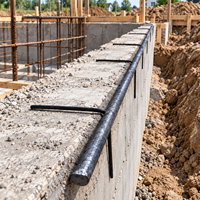 Support en acier pour dalle, robuste et thermolaqué noir, pour le renforcement du béton des allées d'appartements et des projets de construction