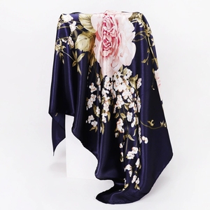 <span class=keywords><strong>Foulard</strong></span> de seda para mujer, bufanda cuadrada de 90x90cm, chal de <span class=keywords><strong>playa</strong></span> de marca de lujo para mujer, pañuelo Hijab <span class=keywords><strong>grande</strong></span>, silenciador para mujer - Product Image 5