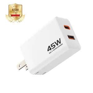 Android Phone Charger Gan Charger Pd Usb C Fast Charging US EU UK AU Custom Usb Type C Gan Pd Usb C 45w Gan Wall Charger