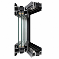 Fenêtres de remplacement avec double vitrage Low-E dans un cadre en alliage d'aluminium, fenêtres en verre pour la conception de maisons et de devantures de magasins