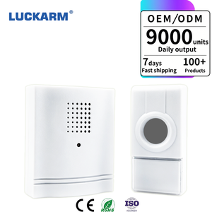 Timbre Inalámbrico Impermeable LUCKARM <span class=keywords><strong>para</strong></span> Compras al por Mayor, 32 Tonos <span class=keywords><strong>de</strong></span> <span class=keywords><strong>Llamada</strong></span>, Alcance <span class=keywords><strong>de</strong></span> 100m, Alimentado por Batería, Diseño Moderno, Uso en Hoteles, CE RoHS - Product Image 1