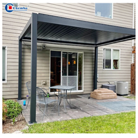 Pergola moderne d'extérieur en aluminium avec toit à lames, étanche, pour jardin et terrasse, support OEM