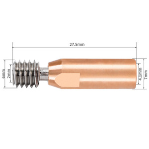Tuyau en alliage de titane et cuivre KINGROON CR10, filetage M6, 27,5 mm, accessoire pour imprimante 3D - Product Image 1