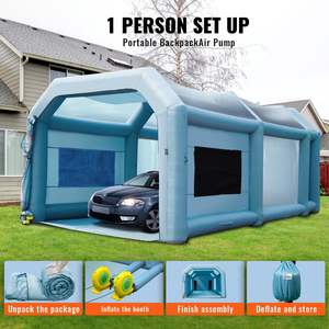 Db Wholesale Inflatable Paint Booth 28x16x11 Ft Blue Spray Tent With Electric Pump Easy Setup For <b>Car</b> <b>Painting</b> - Product Image 6