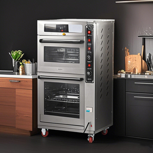 Horno eléctrico para hornear batatas de acero inoxidable de 128L Horno eléctrico de 3600W con rotación automática - Product Image 6