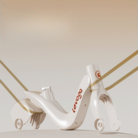 Vélo d'équilibre pour enfants, cadre en PP, 3,5 kg, léger, avec roues auxiliaires, design Coaster, pour 2-5 ans, utilisation en ville