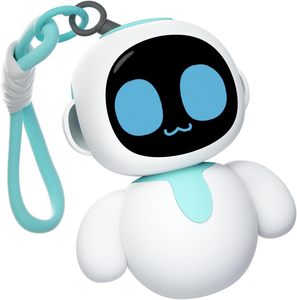 Eiliko Aquamarine Tiny AI Charm Robot Toy con Chat de Voz, Respuestas Emocionales, Traje Temático Intercambiable, Regalo para Parejas - Product Image 1