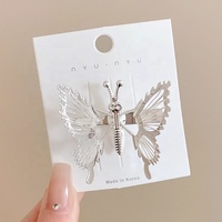 Nouveau évidé papillon cheveux griffe coloré impression cheveux griffe pince requin attraper cheveux accessoires pour femmes filles