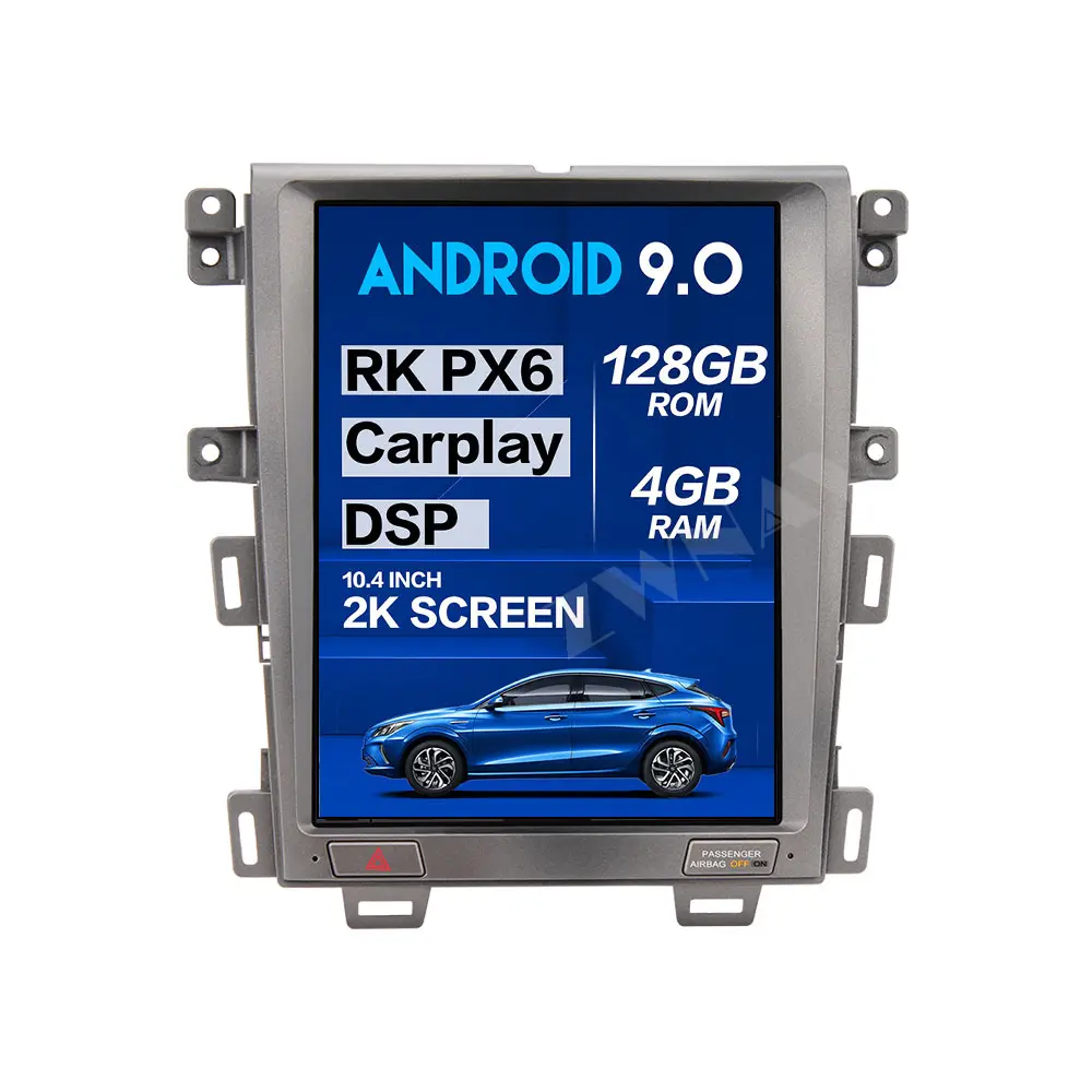 Autoradio Android 10, 4 go/128 go, GPS, Carplay, unité centrale, Audio stéréo, écran type Tesla, pour voiture Ford EDGE (2007, 2008, 2009, 2010, 2011, 2012, 2013, 2014)