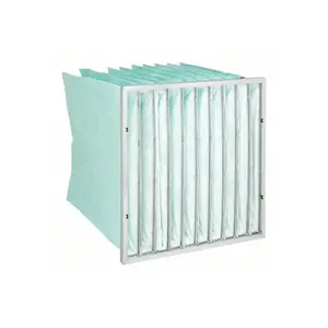 Filter udara saku 24x24x22 ukuran Filter Nominal sintetis 10 tas MERV 13 Unit peniup udara tanaman industri bangunan komersial