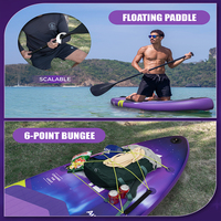 Planche de paddle gonflable DAMA Aurora Purple 11'6 34 pouces 450LBS pour toute la famille, directement du fournisseur Source Brand