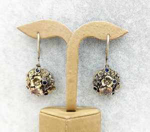 Pendientes Largos Hechos a Mano en Plata de Ley 925 con Cuarzo Rosa y Lapislázuli, Piedras Preciosas Naturales, Joyería Artesanal Turca Moderna y Única - Product Image 2