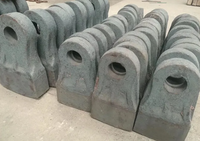 Tête de marteau de concasseur robuste en acier au manganèse de haute qualité 100 kg, pièces de précision moulées résistantes à l'usure pour l'extraction secondaire