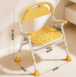 Elevador manual multifuncional con silla de baño móvil plegable Silla de ruedas de transferencia de pacientes para personas discapacitadas - Product Image 1