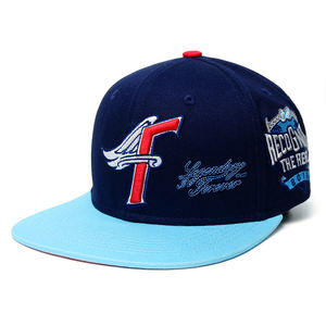 Qianzun <span class=keywords><strong>Beiger</strong></span> Underbrim Brim bordado parche Snapback sombrero gorras coloridas dos tonos Oem deportes equipo Snapback gorras - Product Image 4