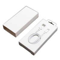 Emballage de câble de données avec logo personnalisé boîte en papier réutilisable ruban éponge pour téléphone portable ordinateur montre intelligente expédition feuille d'estampage