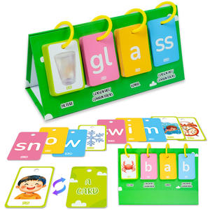 Petit MOQ Vente en gros et au détail Cartes éducatives en carton avec reliure métallique pour l'apprentissage de l'alphabet anglais, 81 images et textes combinés - Product Image 2