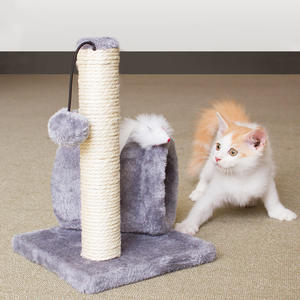 Krabpaal & kattenboom met schommelbal en muis van sisal, 3 designs, vrolijk voor huisdieren - Product Image 1