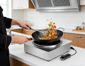 Table de cuisson à induction concave commerciale intégrée 3500W |   Unité de contrôle séparée - Product Image 4