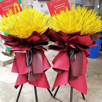 Vente en gros de décorations de table de mariage, centre de table en métal, trépied, nouvelle ouverture de magasin, support de panier à fleurs pour arrangement d'orge
