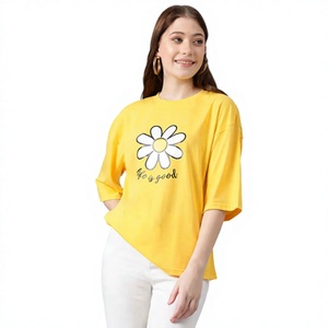 Camiseta Gráfica para Mujer, Superventas, Algodón Jersey, Manga Corta, Estampada, Informal, Marca Privada, Fabricante OEM, Venta al Por Mayor - Product Image 2