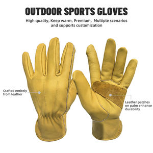 Guantes de Trabajo Unisex de Cuero para Esquí, con Logotipo Personalizable, para Snowboard, con Parche Térmico en la Palma, para Invierno, Trabajos al Aire Libre, Dedos Separados, para Remover Nieve - Product Image 2