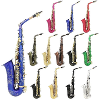Saxophone alto Eb coloré pour débutant, en laiton, 6 couleurs au choix, clés dorées, instrument à vent pour l'apprentissage des étudiants