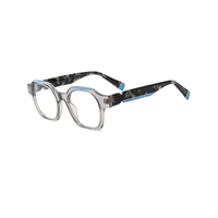 Vente de gros Logo personnalisé tendance Monture de lunettes optiques pour hommes Lunettes rétro faites à la main Monture de lunettes en acétate de haute qualité