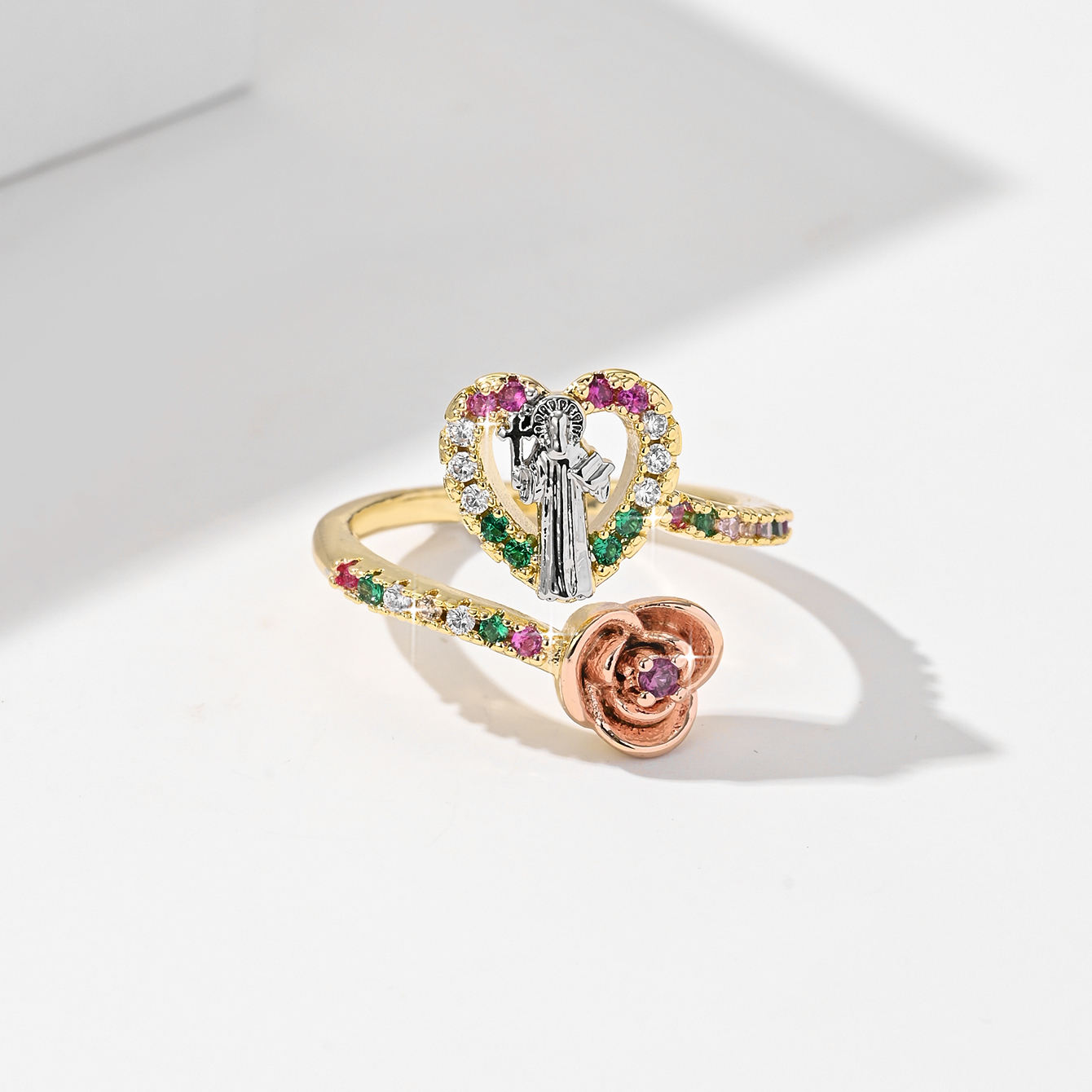 เพทายสามสีหลากสี