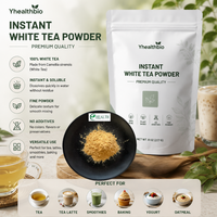 Poudre de thé blanc naturel OEM en gros, marque privée, prix d'usine, qualité alimentaire, soluble dans l'eau, thé blanc instantané