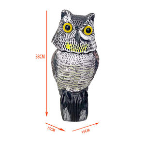 Répulsif pour oiseaux - Le dispositif ultime pour éloigner les oiseaux. Figurine modèle chat-hibou. Appât attrayant avec mécanisme à ressort - Product Image 3