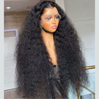 Rambut Vietnam Mentah Single Drawn Lace Front Glueless Wig Keriting Burma Asli Wig Rambut Manusia Mewah untuk Wanita Kulit Hitam