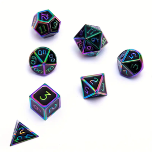 Dés en métal de 7 pièces, adaptés à divers jeux de société. Laissez la folie se répandre en fonction des valeurs ponctuelles. - Product Image 5