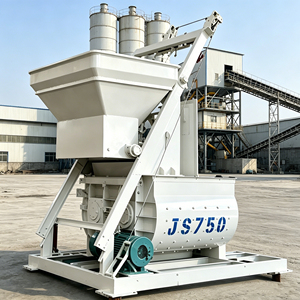 Malaxeur à béton à double arbre forcé <span class=keywords><strong>Pro</strong></span> JS750 750L, équipement de mélange haute vitesse avec pompe et moteur 5M/H pour le marché mondial - Product Image 3