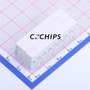 KF239-5.0-8P Spring Terminal Block Through hole Component (THT),P=5mm Connector 1x8P 5mm White 8P - Product Image 2