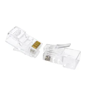 以太网电缆电线模块化rg45连接器插头UTP 8P8C Cat6 RJ 45连接器