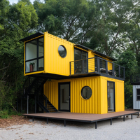 Conteneur préfabriqué 20 pieds 40 pieds à double étage pour café, restaurant modulaire contemporain, kiosque de cuisine, bar préfabriqué