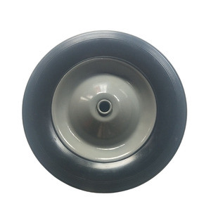 8 Inch Solid Rubber <b>Wheel</b> 8 ZT02 Gray Firm Tread 160kg Load Capacity Silent Anti Slip Explosion Proof Handcart Caster <b>Wheel</b> - Product Image 1