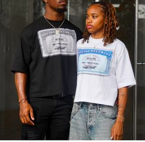 Футболка с графическим принтом на заказ, рубашка большого размера, плотный вес, 100% хлопковая Футболка с принтом DTG, Мужская укороченная футболка - Product Image 2