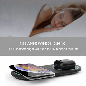 Sạc không dây đa năng 2 trong 1 cho điện thoại để bàn, nhỏ gọn, di động, sạc nhanh 15W, đế sạc không dây kép - Product Image 5