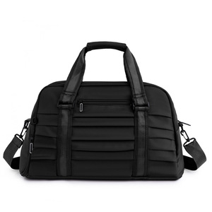 <b>Light</b> Wear Resistant Pleated Business Trip Bag Wide Reinforced Handle Detachable Adjustable Shoulder Strap Student Large Bag - Product Image 4