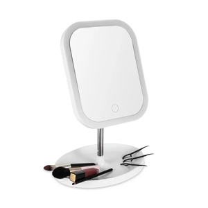 Hauteur réglable 360 pas de Rotation d'angle mort trois couleurs lumière réglable HD <span class=keywords><strong>miroir</strong></span> Portable carré Led <span class=keywords><strong>miroir</strong></span> cosmétique - Product Image 1